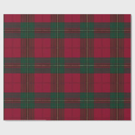 Burgunder och grön rutig tartan presentpapper