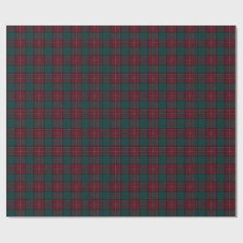 Burgunder och Huntergrön Tartan-inslagspapper Presentpapper