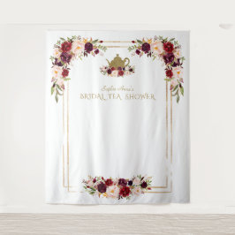 Burgunder Rosa Bröllopsdusch Tea Foto Rekvisita