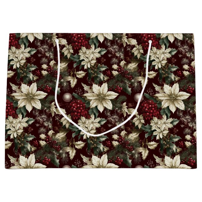 Burgunder traditionell julblomma (Framsidan)