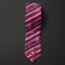 Burgunder Vattenfärg Randig Slips