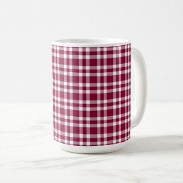 Burgunder Vit Karomottorning Kaffemugg