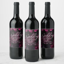 burgunderblommig bröllopsdesign med rik vin