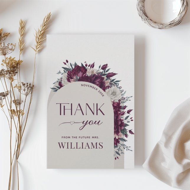 Burgunderblommor Kärlek i blom Tack Kort (Skapare uppladdad)