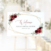 Burgunderblommor, Röda blommor, Bröllop välkommen