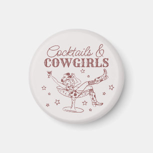 Burgundercocktails och Cowgirl Sängkammarbrud Favo Magnet