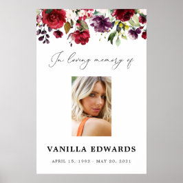 Burgunderfirande Livstecken, Fototecken Poster