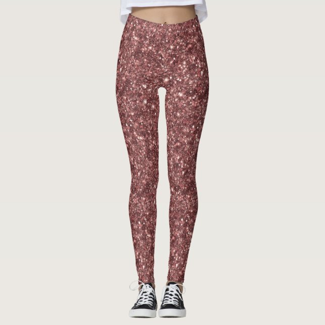 Burgunderglitter Leggings (Framsida)