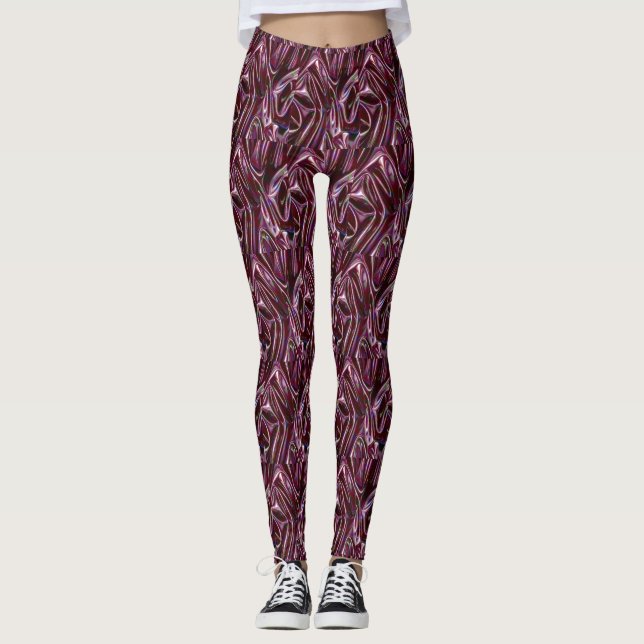 burgunderkrom leggings (Framsida)