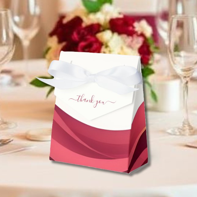 Burgunderpresentlådor Presentaskar (Burgundy Favor Boxes )