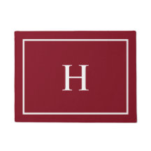 Burgunderröd Elegant Modernt Monogram