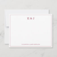 Burgunderröd Elegant Vintage Par Monogram