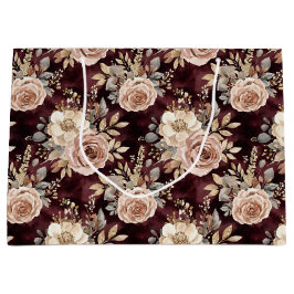 Burgunderröd rosenskymning blommig bröllopsdusch