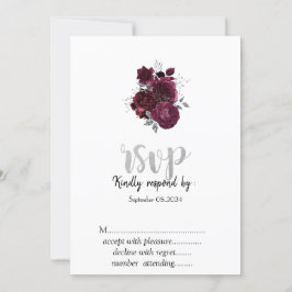 Burgunderrosor RSVP   Inbjudningar