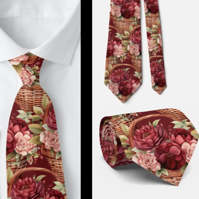 Burgundervin Boho Akvarell Blommor Slips (Skapare uppladdad)