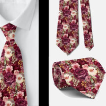 Burgundervin Boho Akvarell Blommor