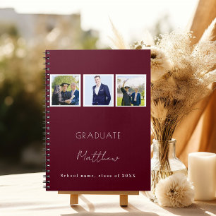 Burgundfotot namn i Guest bok studenten Anteckningsbok