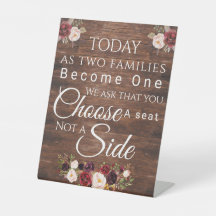 Burgundi-Blommigt Välj ett säte Poster