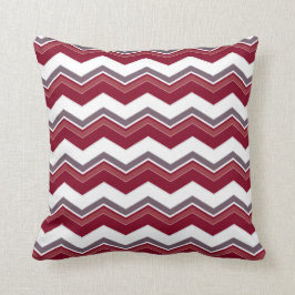 Burgundi Chevron mönster Kudde