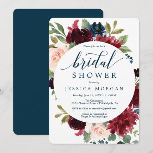 Burgundi-Inbjudningskort för möhippan-kort Inbjudningar