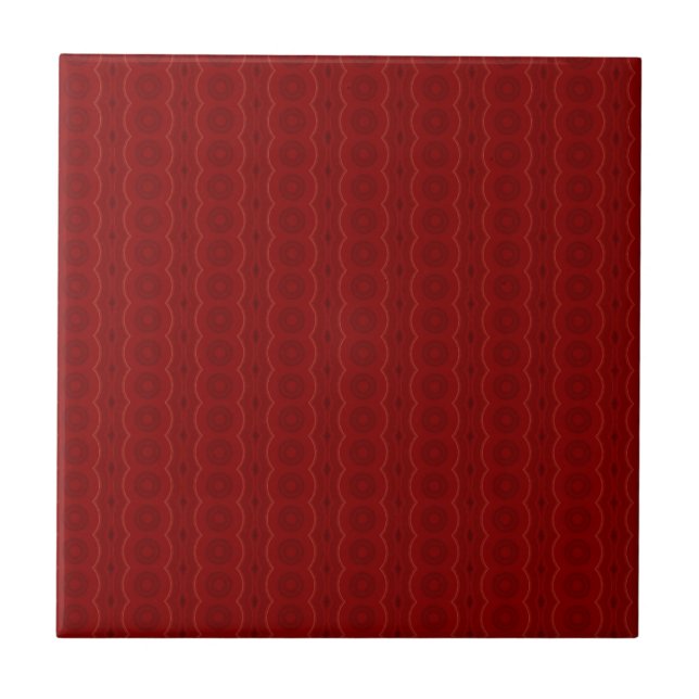 Burgundi Red Minimalist Stripe Mönster Kakelplatta (Framsidan)