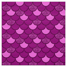 Burgundisk fisk  mönster med glitter, effekt tyg