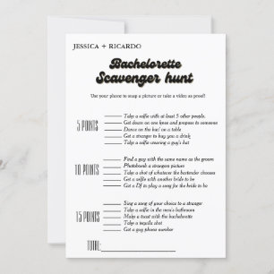 Burgundisk möhippa skattjakt spel inbjudningar