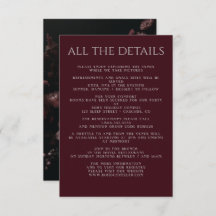 Burgundisk Moody Blommig