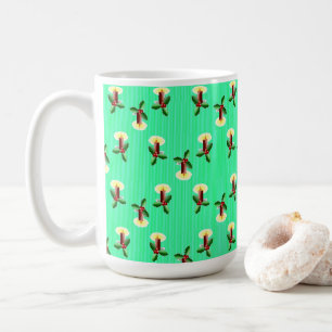 Burgundljus med Julafton holly Kaffemugg