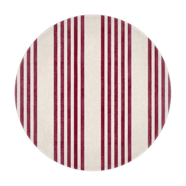 Burgundött och beige fem rand mönster (Framsidan)