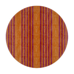 Burgundött och bränt orange fem rand mönster.