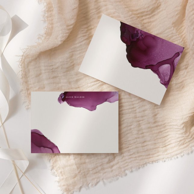 Burgundy Alcohol Bläck-standardanteckningskort Anteckningskort (Skapare uppladdad)