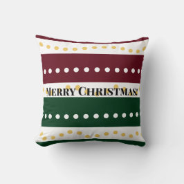 Burgundy and Emerald Golden Polka Dots Christmas  Kudde