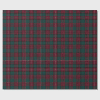 Burgundy and Hunter Green Tartan Wrapping Paper Presentpapper