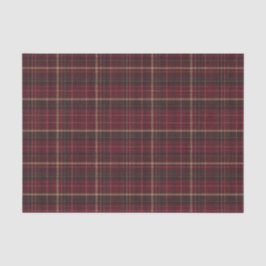 Burgundy and Tan Plaid Tartan Tissue Paper