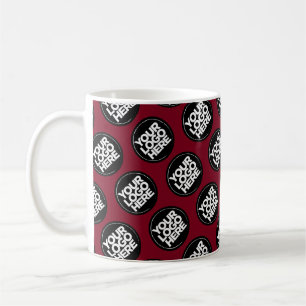 Burgundy anpassad logotyp företag mönster anställd kaffemugg