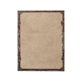 Burgundy Antique Finare Ram Tan Vintage Parchment Anteckningsblock