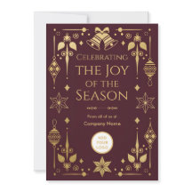 Burgundy + Antique-Gold Foil | Logo-Friendly