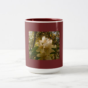Burgundy Apple Blommar Design Två-Tonad Mugg