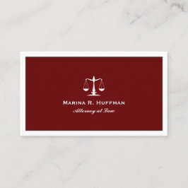 Burgundy Attorney Professionell Visitkort