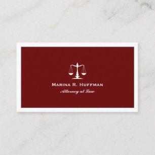 Burgundy Attorney Professionell Visitkort