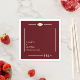 Burgundy Autumn Wedding Pappersservett