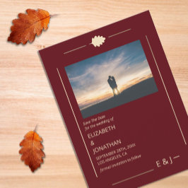 Burgundy Autumn Wedding Spara Datumet