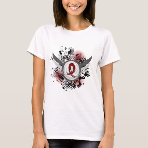Burgundy band och åtskillig Myeloma för vingar Tee Shirt