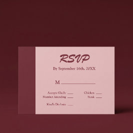 Burgundy Bar Minimalistisk Modern OSA Kort