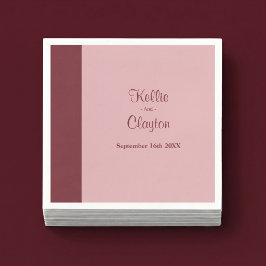 Burgundy Bar Minimalistisk Modern Pappersservett