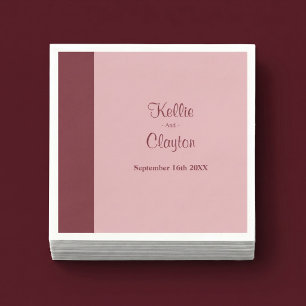 Burgundy Bar Minimalistisk Modern Pappersservett