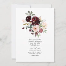 Burgundy Berry & Blush Blommig Bröllop