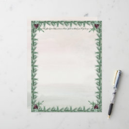 Burgundy Berry Holly Gräs jul