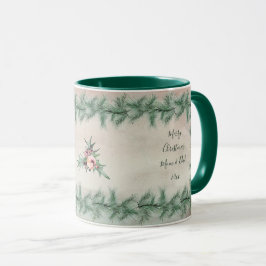Burgundy Berry Holly Gräs jul Mugg